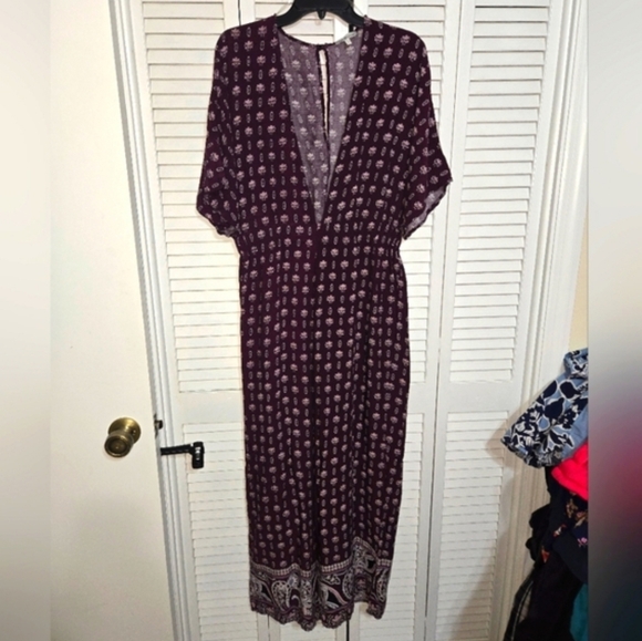 Charlotte Russe Pants - Charlotte Russe Women's XL Purple Patterned Jumpsuit